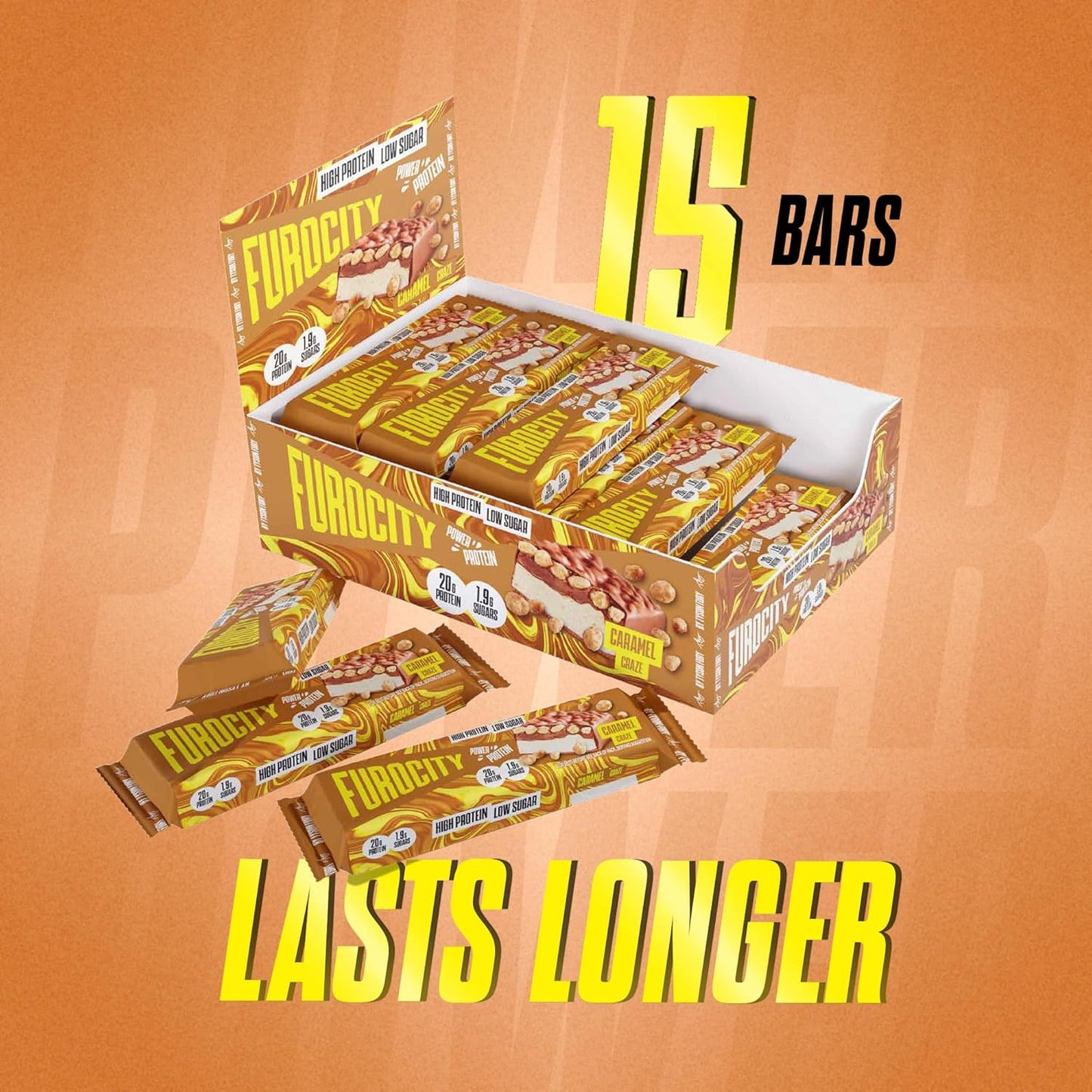 FUROCITY - Protein Bar - Caramel - 15 Pack