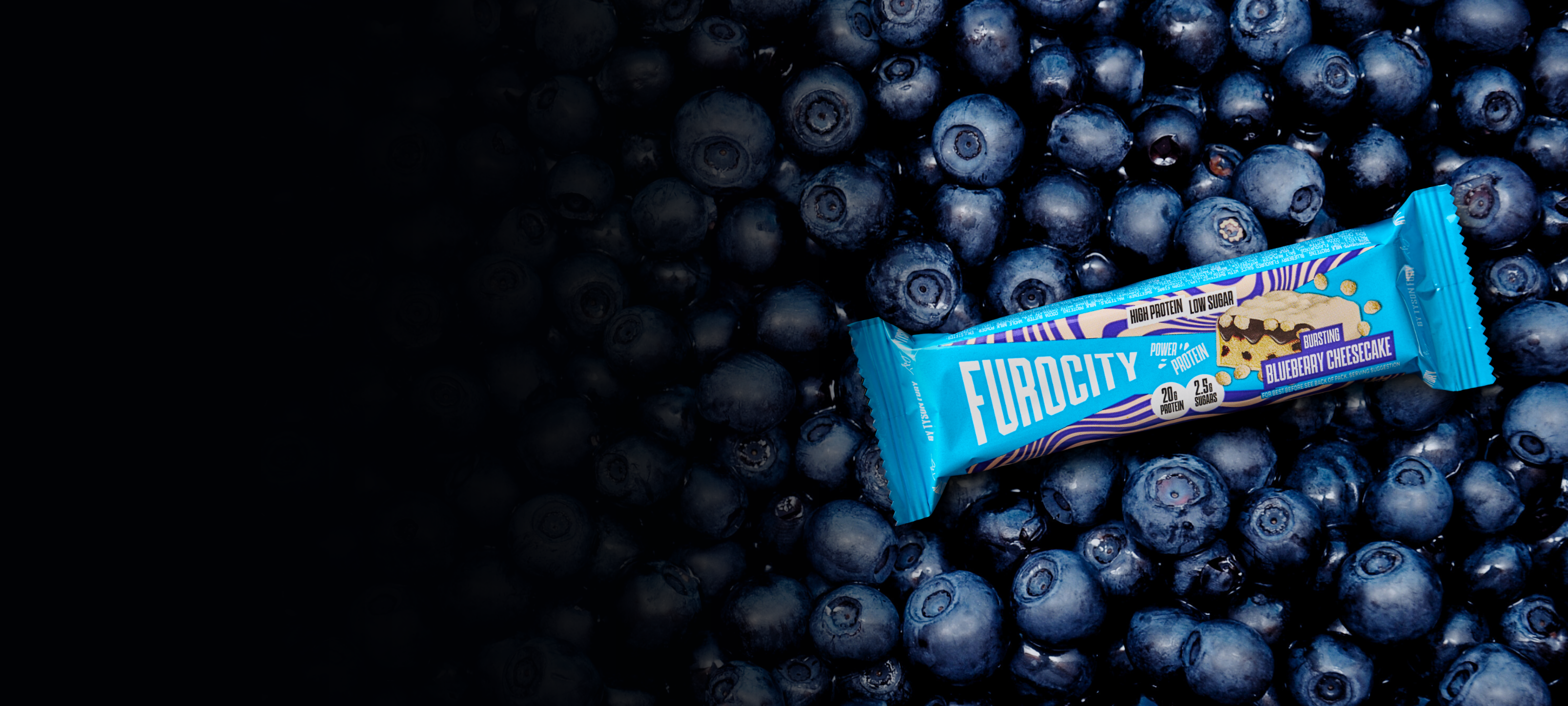 Furocity Blueberry Cheesecake Protein Bar Hero Banner
